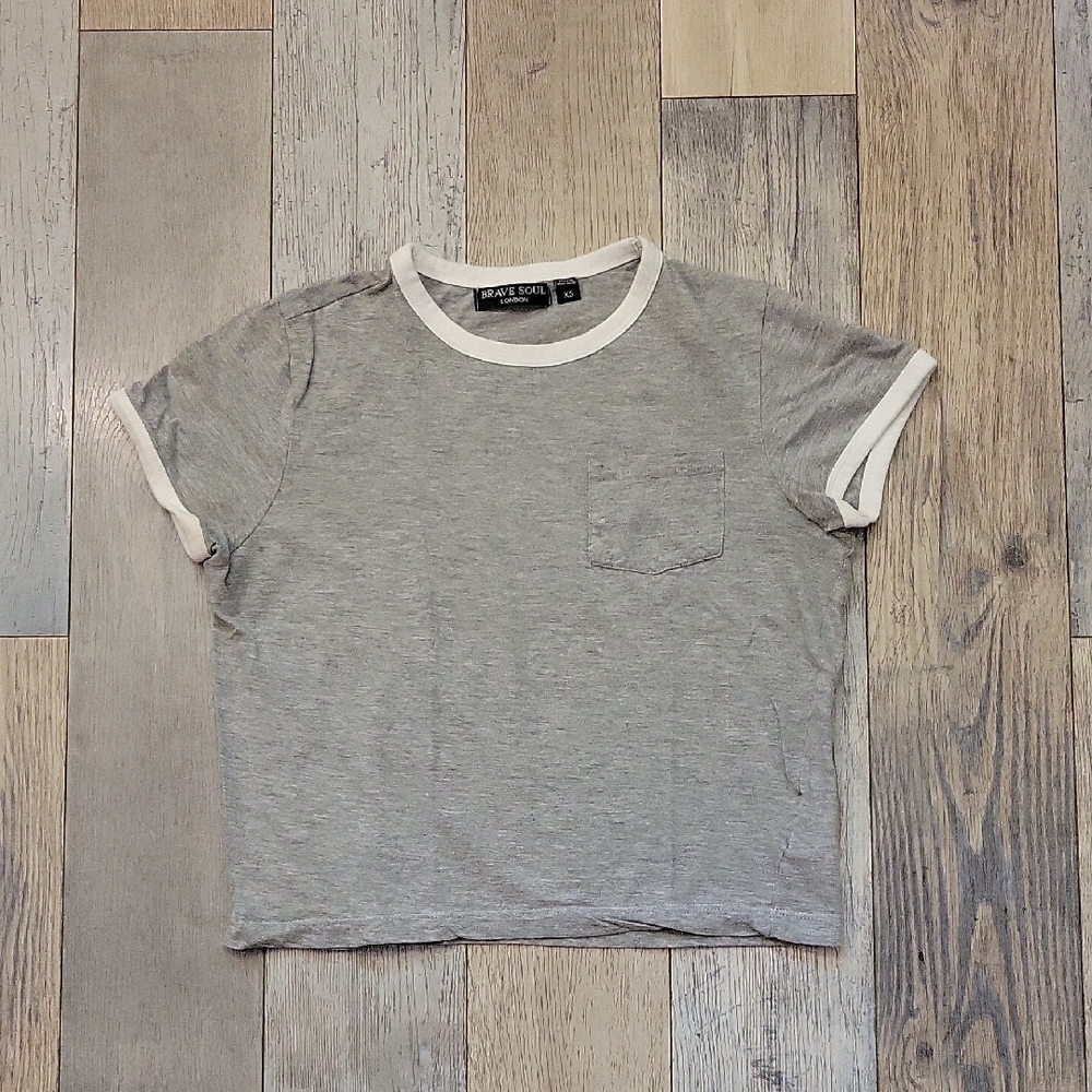 ASOS rave Soul Gray Crop Top NWT